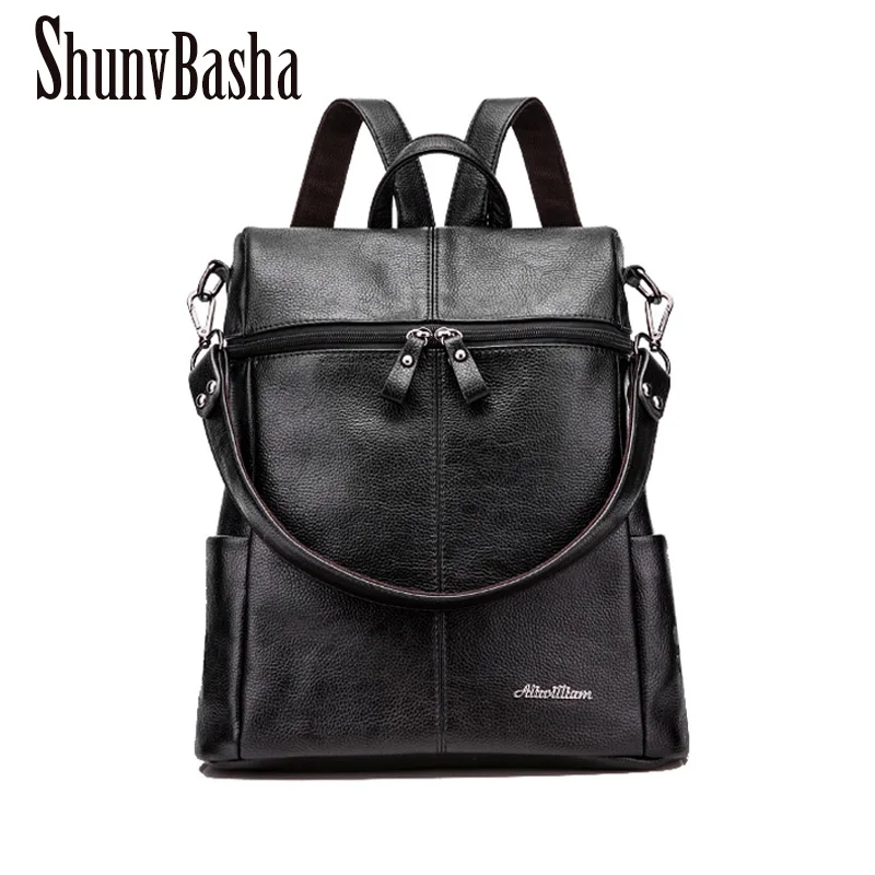 2016 Multifunctional Bag Women Backpack High Quality PU Leather Bucket Type Shoulder Bag Big Travel Backpacks