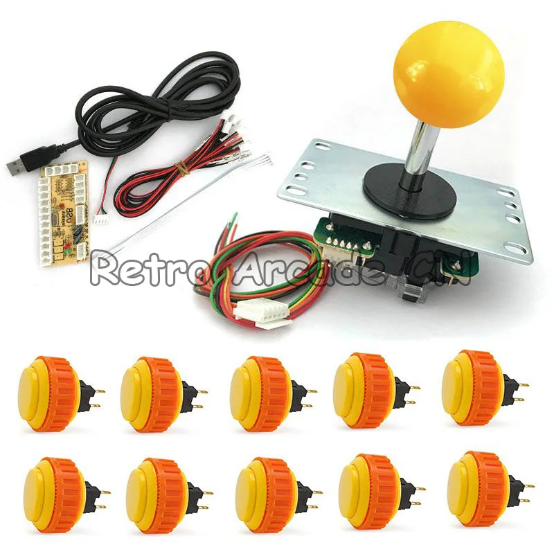 Аркадная Sanwa Bundle DIY комплекты 8X30 мм OBSN 30 кабели + Stick USB кодировщик для Raspberry Pi 1 2 3