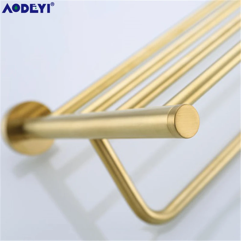 Bathroom Hardware Set Brushed Gold Robe Hook Towel Rail Rack Bar Shelf Paper Holder Wall Mount Bathroom Accessories SUS 304