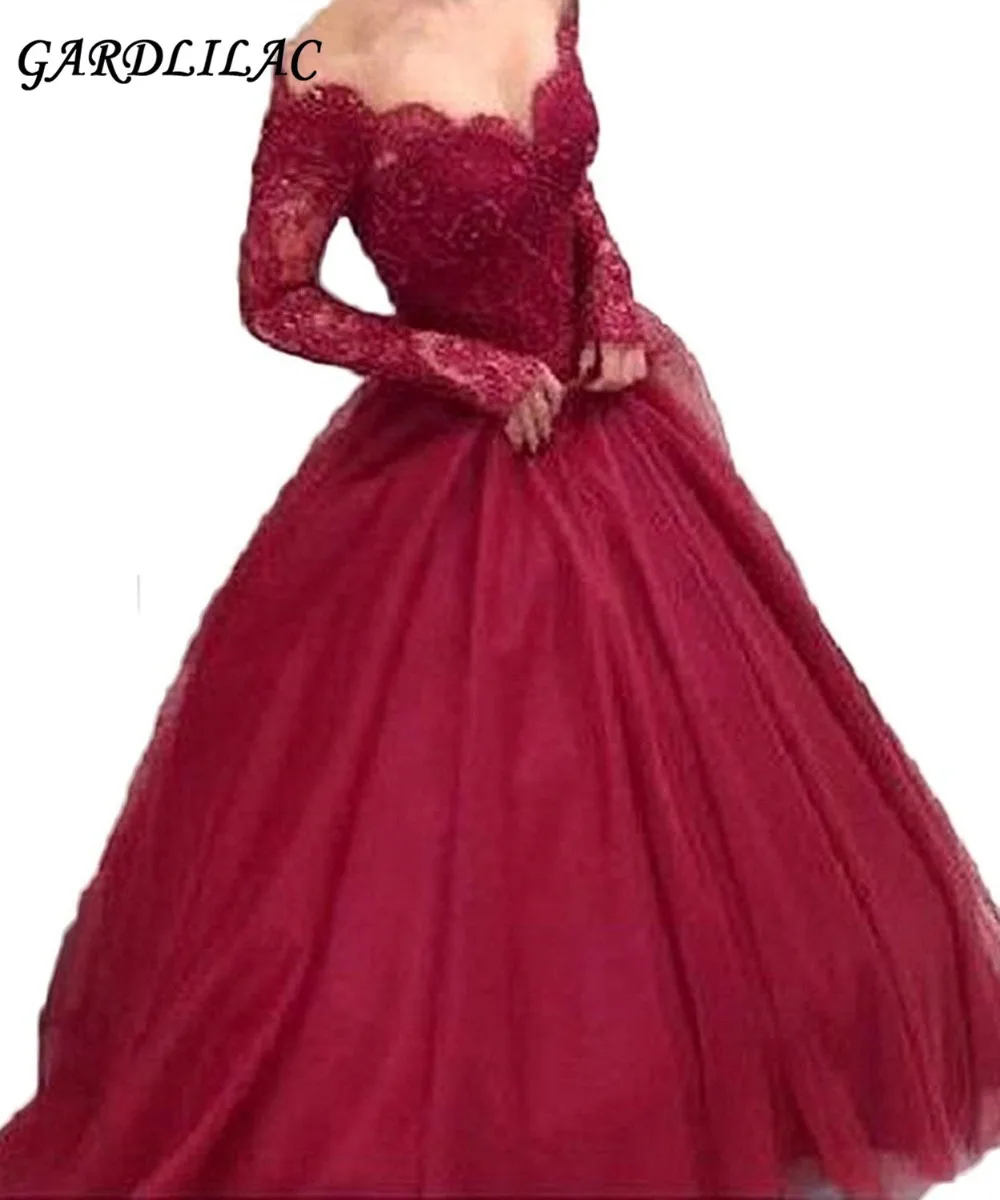 Burgundy Long Prom Dresses