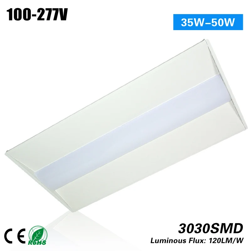 

Free shipping 2*4 35w led tube pendant light troffer replacement 100w HPS 100-277VAC CE ROHS