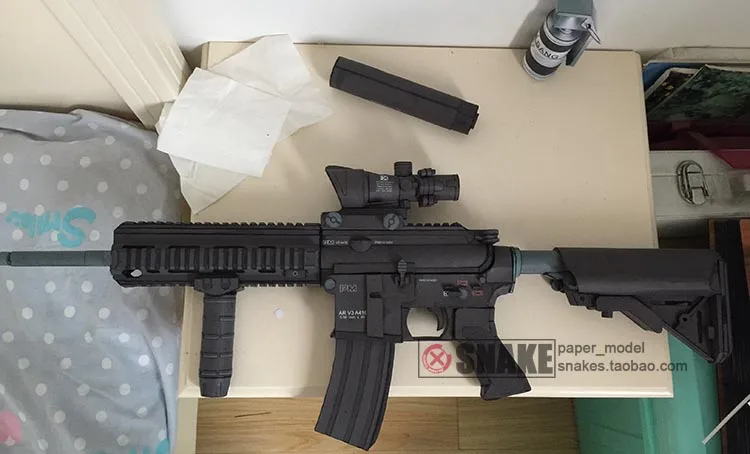 1:1 80 см M416 Штурмовая винтовка 3D бумажная модель без обжига игрушка ручной