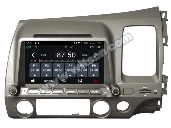 Perfect 7" Android 6.0 OS Car DVD for Honda Civic 2006-2011 (Right Hand Drive) with Calling Function Support & External TPMS Support 2