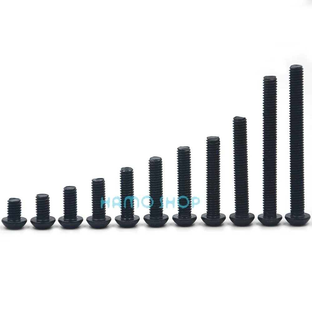 

10pcs M8 Metric Thread SHCS Black Head Hex Socket Cap Screw Alloy Steel Button Allen Bolt