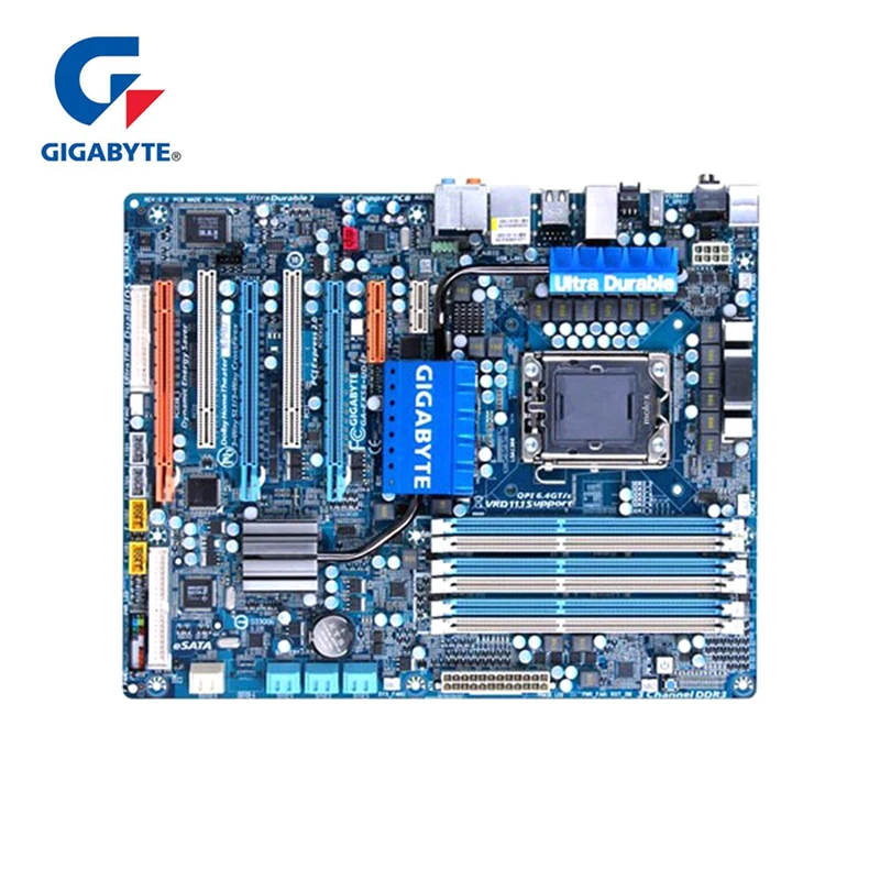 

Gigabyte GA-EX58-UD4P Motherboard For Intel X58 DDR3 USB2.0 24GB SATA II LGA 1366 EX58 UD4P Desktop Mainboard Systemboard Used