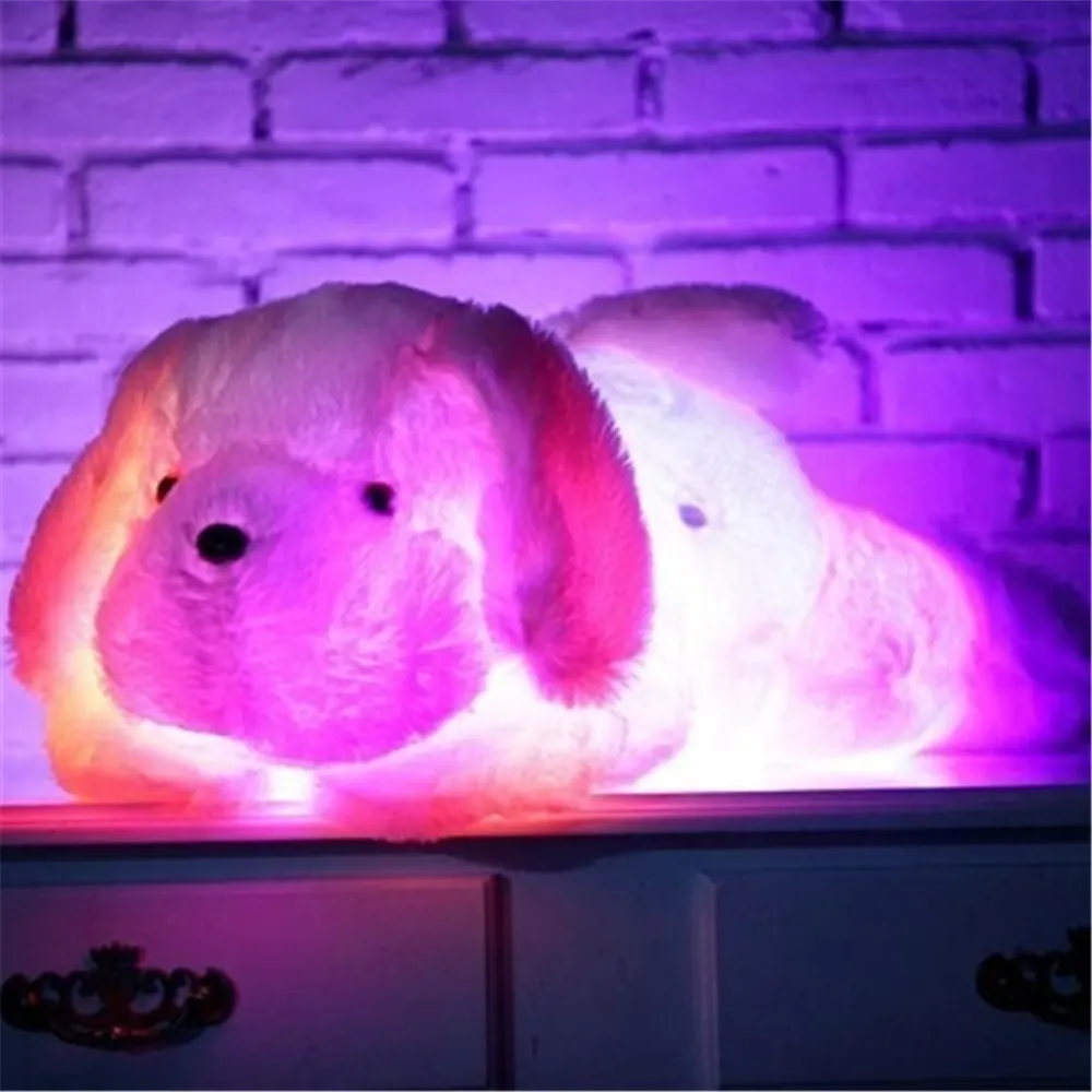 1 шт. 50 см светящаяся собака плюшевая кукла Красочный светодиодный светящаяся собака Детская игрушка девочка kidz подарок на день рождения