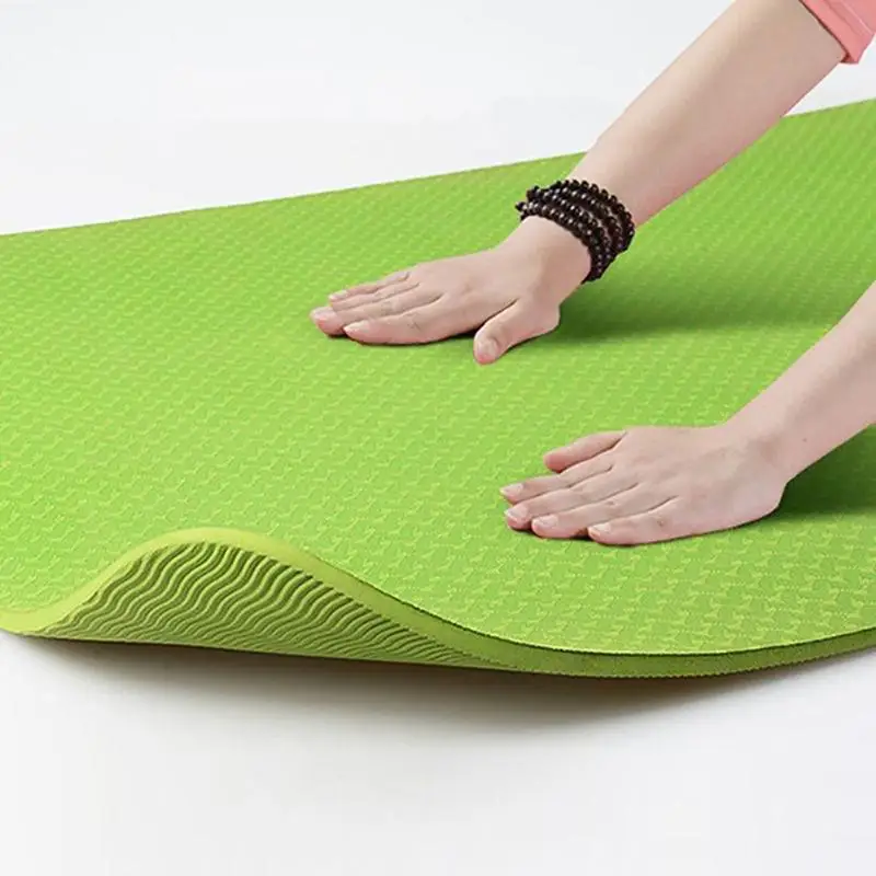 1830*610*6mm Yoga Mat Flat Anti-slip Support Fitness Mats for Beginner Multifunctional TPE Environmental Protection Odorless A