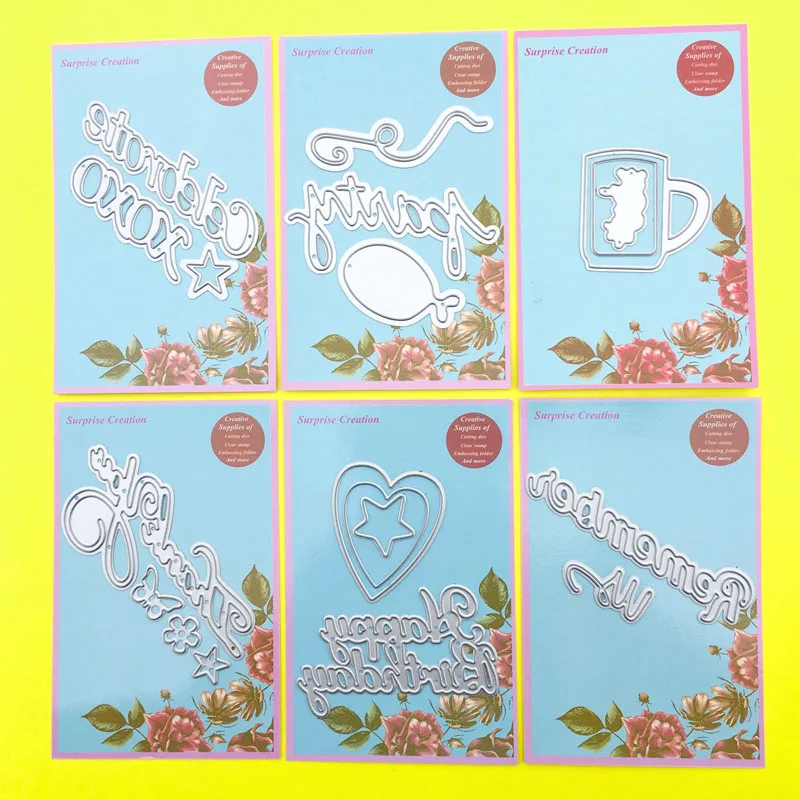 

6-Set Cutting dies Assorted dies Cardmaking & Scrapbooking DIY Paper Craft stencil