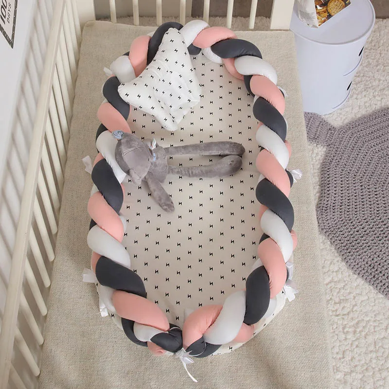 Baby Sleep Nest Bed Removable Newborn Protector Cushion Cotton Infant Bebe Crib Cradle Babies Cot Bassinet