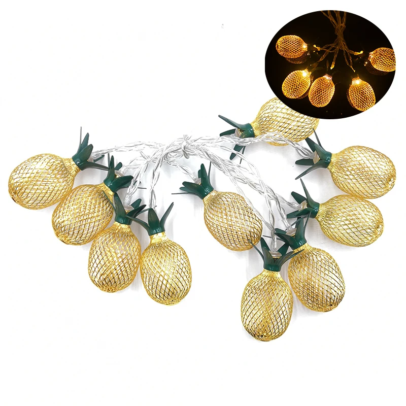 

10meters LED Strings Holiday Lighting Pineapple Party Wedding Decoration Lamp AA Fairy Lights Warm White Colorful IY310218