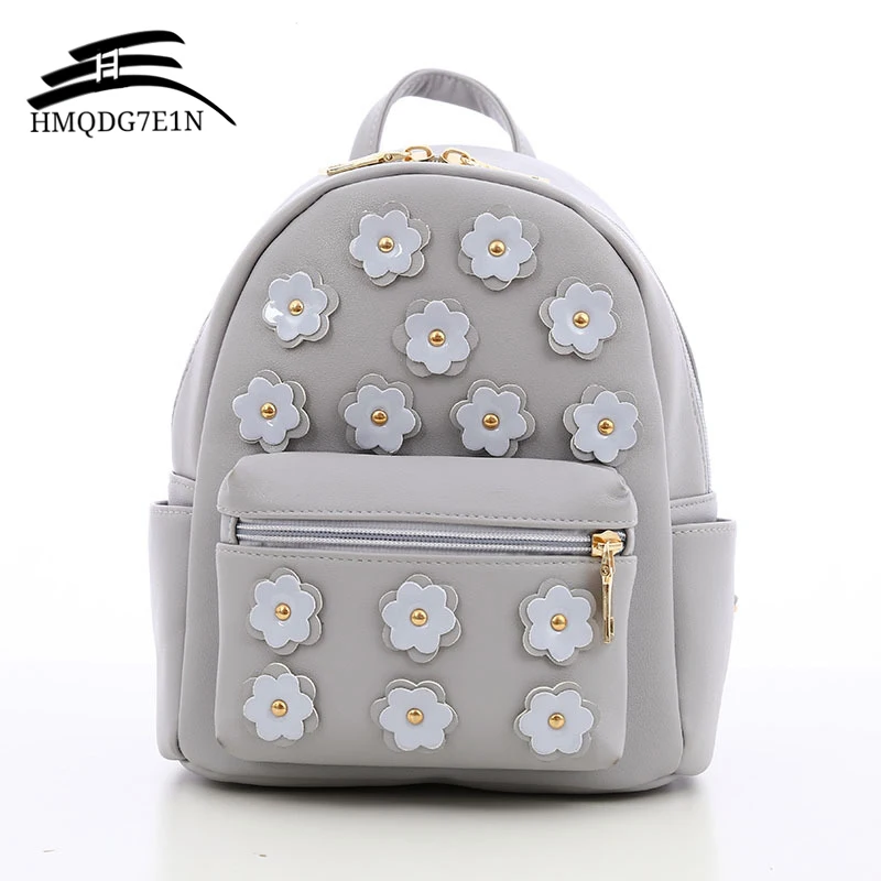 

2018 Women Flower Mini Bag Printing Backpack Female Korean School Bags for Teenagers Girls Small Pink Backpack Mochila Escolar