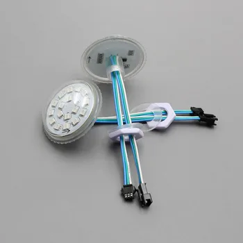 

DC24V 60mm 18LEDs UCS1903 RGB LED Pixel Module Light,5050 smd amusement ride light,waterproof IP67,Transparent cover/Milky cover