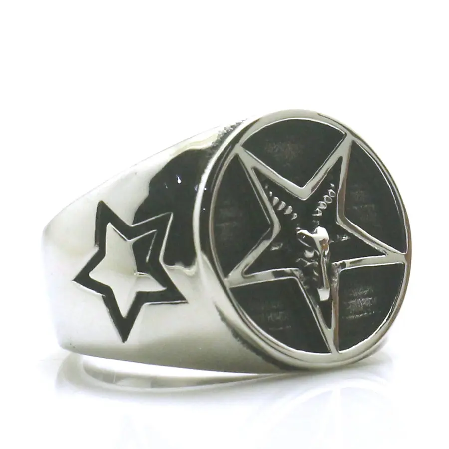 

Мужское кольцо из нержавеющей стали 316L с головой овцы