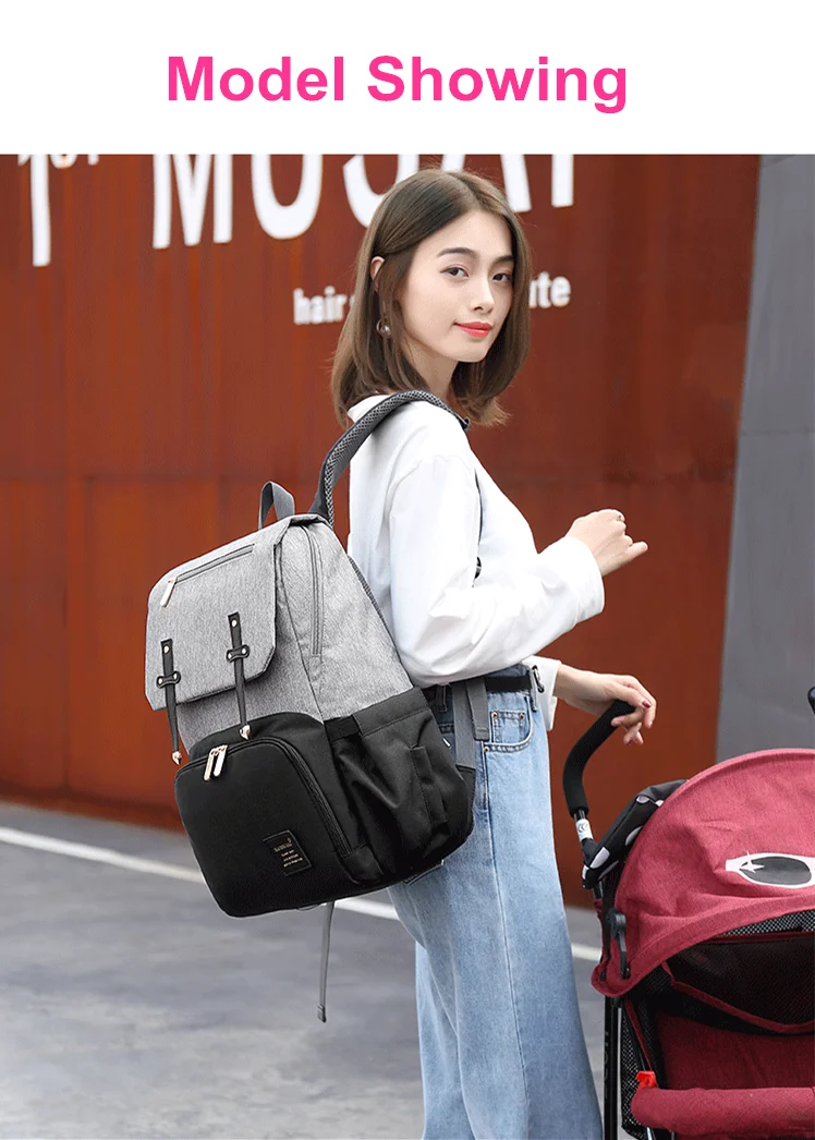 Fashion Diaper Bag Mummy Backpack Large Capacity Maternity Nappy Bag Usb Baby Stroller Bag Waterproof Oxford Handbag For Mother (18)