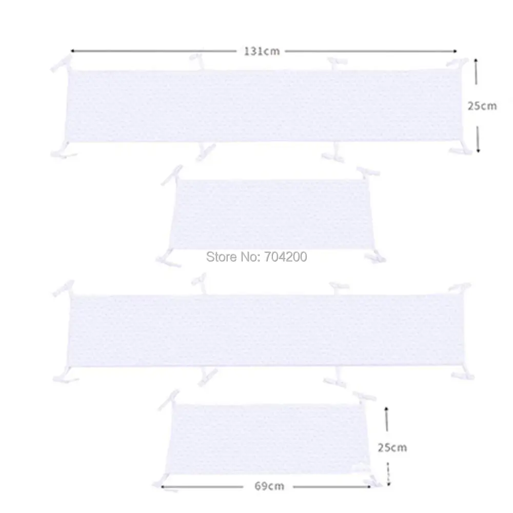 Качественные Детские бамперные накладки для стандартных кроваток машинная стирка мягкий вкладыш для кроватки шелковистая мягкая микрофибра полиэстер, 4 шт