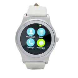 Серебряный Bluetooth 4,0 Смарт часы 1,3 дюймов экран сердечного ритма мониторы шагомерт с музыкой для смарт-часы для iOS и Android NeecooV3