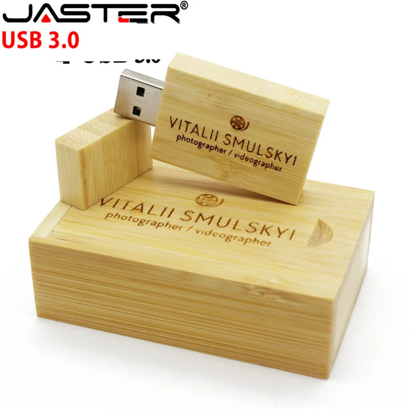 JASTER USB 3,0(более 10 шт. бесплатный логотип) деревянный USB флэш-накопитель USB+ коробка Флешка 4 г 16 г 32 г 64 г Пользовательский логотип фотография свадебный подарок