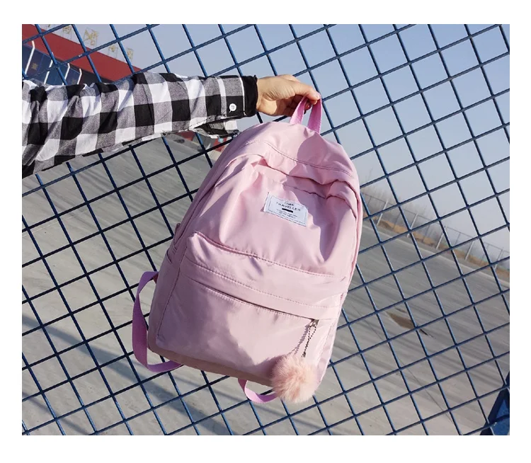 Красивые стильные милые школьные рюкзаки для девочек, высокое качество, водонепроницаемый нейлоновый школьный рюкзак, модный простой дизайн, школьный рюкзак