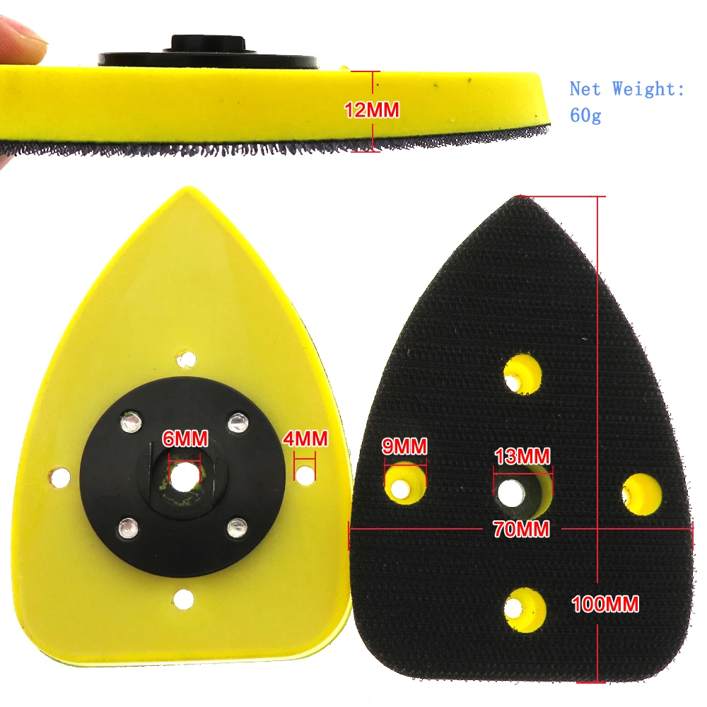 70X100MM小三角带铁板气动抛光底盘2
