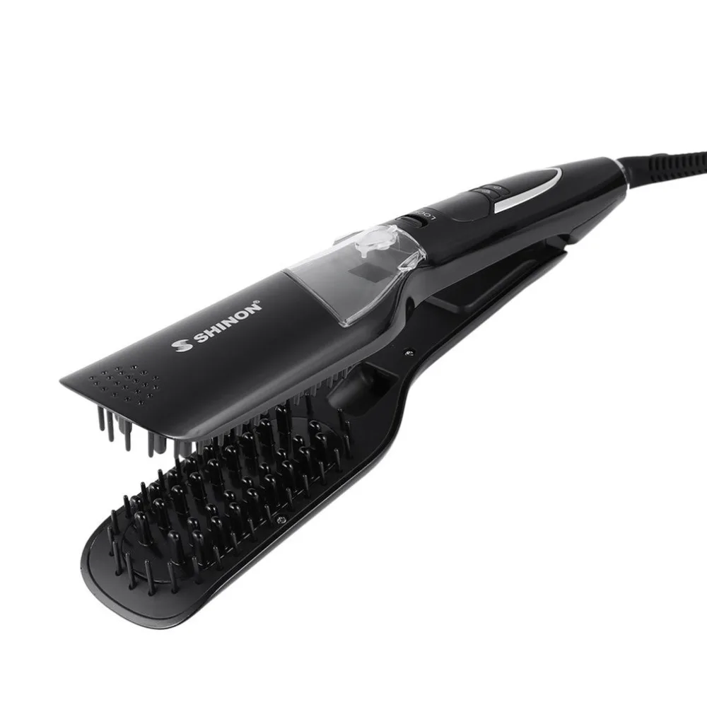 

SHINON Dry/wet Hair Straightener Brush Professional Hair Salon Styling Heated Hair Comb Straightener Steam Vapor With LCD Screen