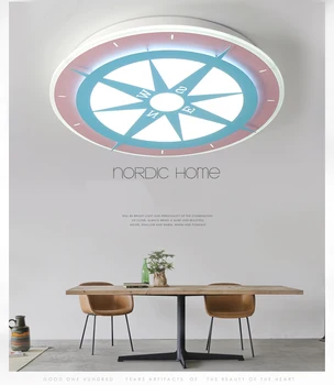 

DX Modern Led Ceiling Lights Luminaire For Kids Room Study Literature Art Dimmable Lamp Compass Star On Ceiling Warm Lustre