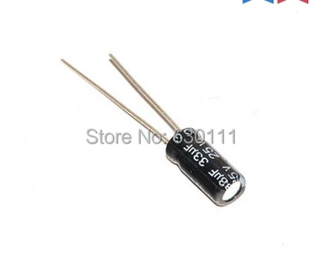 

Free shipping 1000pcs 25v 33uf 5*7MM 33uf 25VAluminum electrolytic capacitor