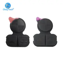 OkeyTech for BMW Series 3 5 7 E38 E39 E36 Z3 Z4 Z8 X3 X5 Rubber Key Pad Car Key Shell Cover Case Fob Repair 3 Button Pad for BMW