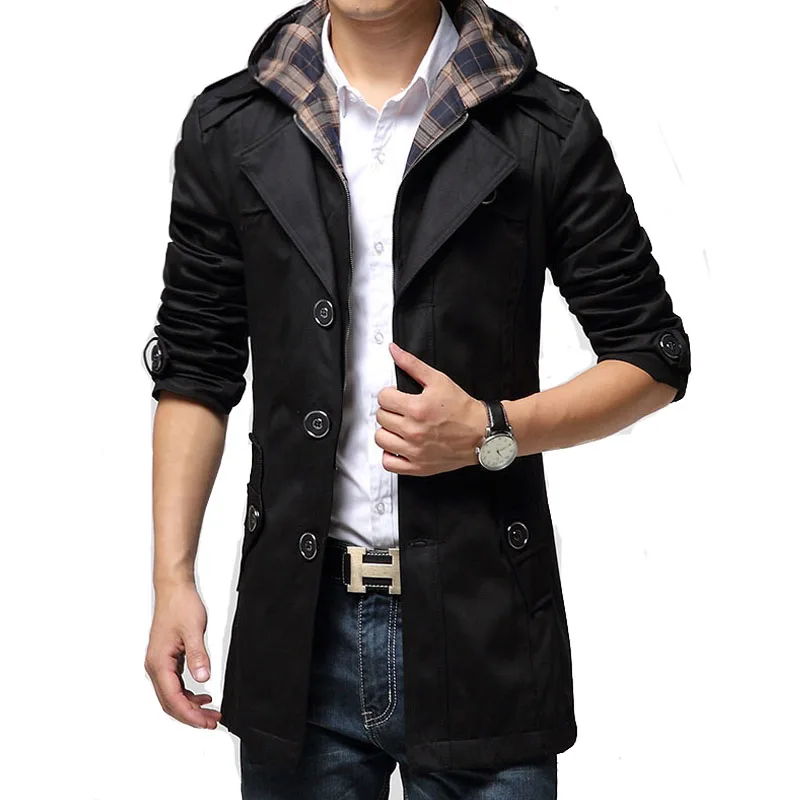 Online Buy Wholesale khaki trench coat men from China