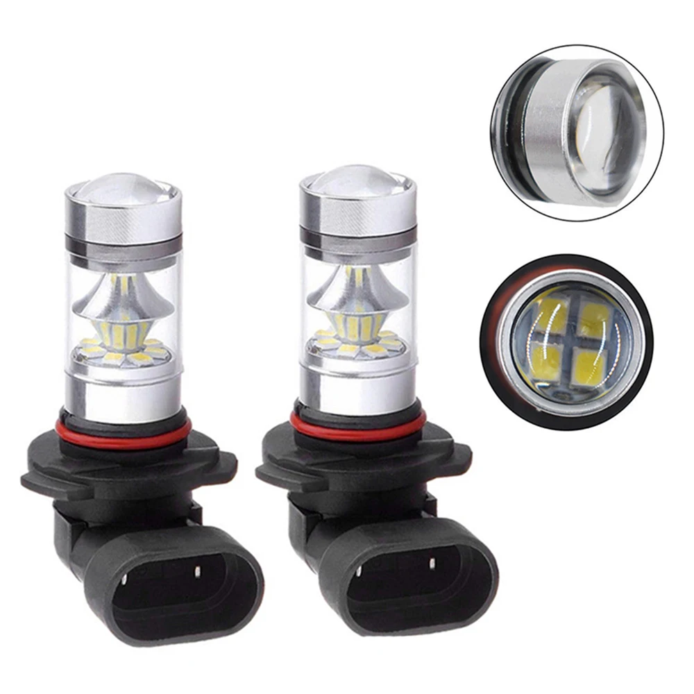 2x9005 HB3 100 W 6000 K 1200LM 2323 светодиодный туман лампочка DRL Габаритные огни Прямая