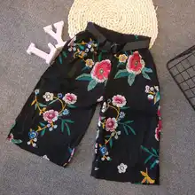 1 шт./лот) хлопковые летние штаны с цветочным рисунком для маленьких девочек 3-6 лет