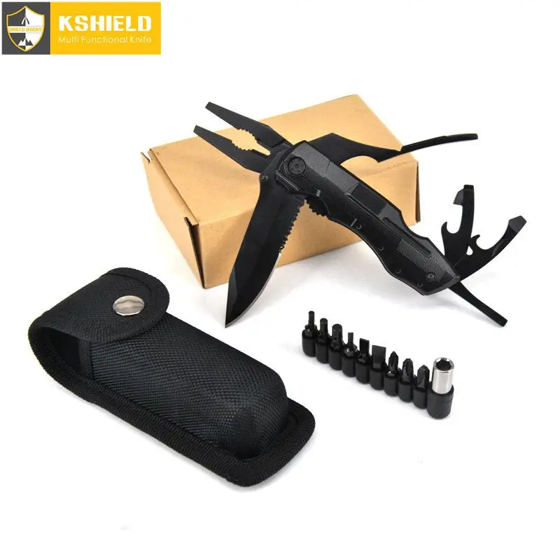 

Multitool Pliers Cable Cutter Cutting Crimping Tool Folding Knife Survival Combat Multifunctional Plier With Screwdriver Kit