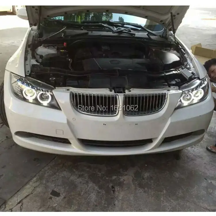 Для BMW E90 318i 320i 325i светодиодный фонарь ангельские глазки 2005 до 2012 лет с линзы проектора bi xenon