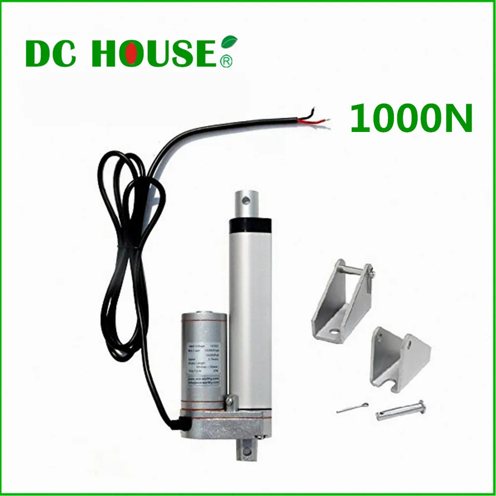 1 PCS 100mm 4inch Stroke Heavy duty DC 12V 1000N Load Linear Actuator multi function 10