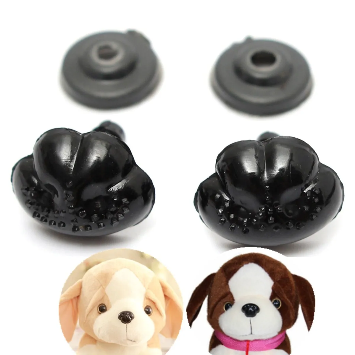 100Pcs/Set 15*12MM Black Plastic Safety Noses For Teddy Bear Doll