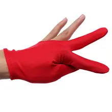 

Good Nylon Indoor Billiard Snooker Pool Table Cue Shooters 3 Finger Gloves