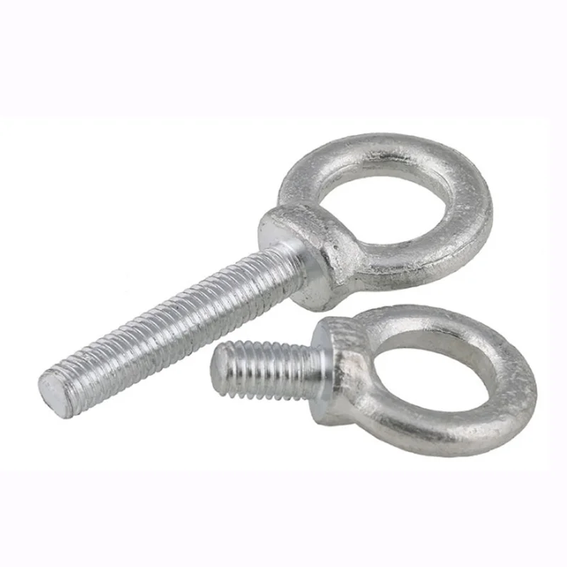 2 шт. M6 углеродистая сталь круглый болт с проушиной Белый цинковый ...