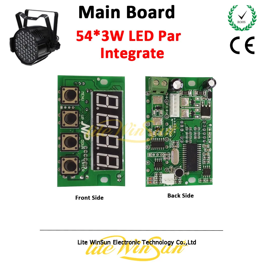 Litewinsune светодиодный Par 54*3 Вт сценическое освещение основная плата дисплей доска запчасти Par светодиодный аксессуар для освещения сцены