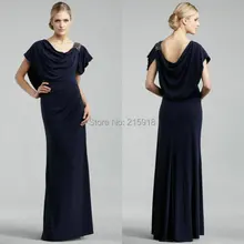 2016 mode prom kleider bodenlangen jewel chiffon kurzen ärmeln abendkleid homecoming kleider