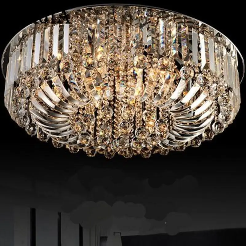 

Modern Luxury Round LED Crystal Ceiling Lamp for Hotel Lobby Villa Decoration Lighting