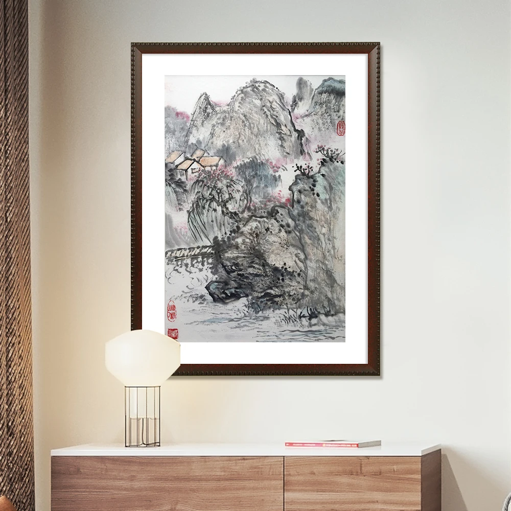 Cina Lukisan 100 Dilukis Tangan Dinding Seni Untuk Rumah Dan Kantor Dekorasi Tradisional Cina Lukisan Pemandangan Handmade Painting Calligraphy Aliexpress