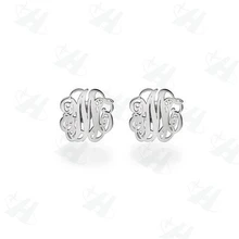 Пользовательские монограмма, инициалы серьги гвоздики бренд серебро цветная серьга персонализированные имя модные ювелирные изделия пендиентс mujer moda