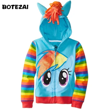 

1PCS New 2015 Girls little pony Kids Jacket Children's Coat Cute Girls Coat &Hoodies & Girls Jacket Children Clothing Cartoon