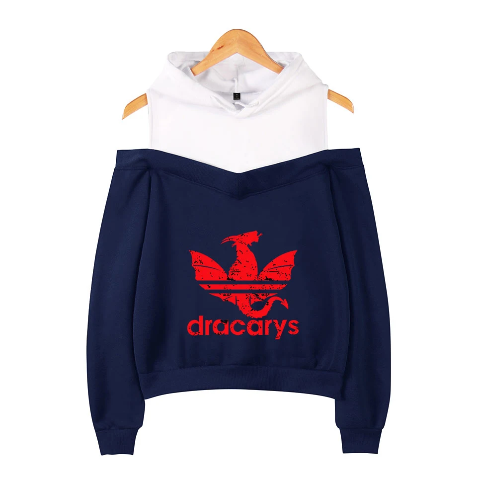 Game Of Thrones Kpop Dracarys Off-Shoulder Sexy Women Hoodie Hooded Sweatshirt Harajuku Winter Women's Hoodies Exposed Pullovers Game Of Thrones Kpop Dracarys Off-Shoulder Sexy Women Hoodie Hooded Sweatshirt Harajuku Winter Women's Hoodies Exposed Pullovers