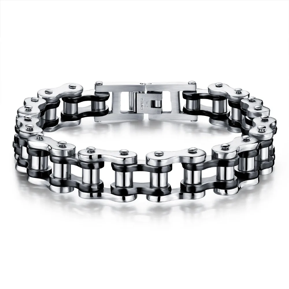 Los hombres de bicicleta cadena de la motocicleta de los hombres pulseras de moda de a 4 316L de acero inoxidable de JM781J|chain men bracelet|fashion men braceletmen bracelet