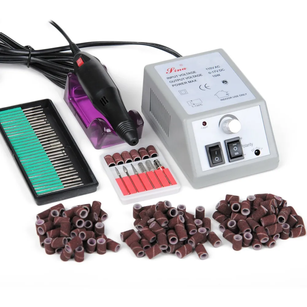 

NEW Electric Nail Drill Manicure Set File Nail Pedicure Pen Machine Set Kit With Extra Ceramic Nail Drill Bit Sanding bands