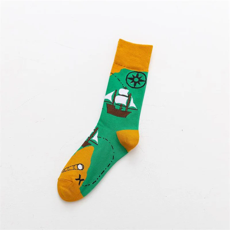Веселое Harajuku Творческий Happy Socks носки унисекс дизайн животных японские носки Для женщин фрукты Calcetines Mujer Skarpety Skarpetki Sokken
