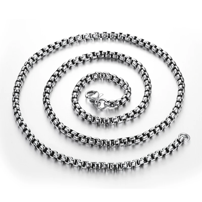

Men Necklace Curb Chains Link Men Choker Stainless Steel Male Female jewelry Accessories Fashion 2019