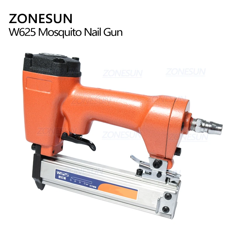 ZONESUN W625 москитные пневматический гвоздепистолет воздуха степлер клецки машина для обработка древесины для мебели столярные украшения плотник