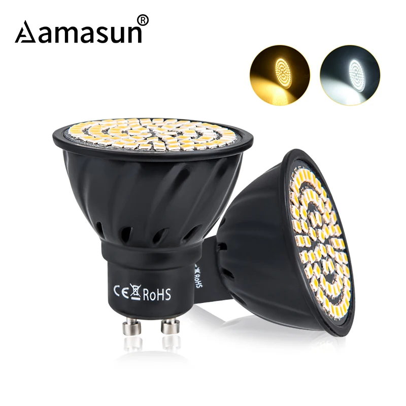 

No Flicker High Luminous Flux LED Spotlight MR16 GU10 LED Bulb Lights 110V 220V 60LEDs 80LEDs Lampada Home Nightlight Bedside
