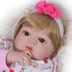 Boneca для новорожденных, для девочек кукла 23 "57 см полный силиконовые reborn baby куклы игрушечные лошадки для ребенка bebe подарок возрожденная